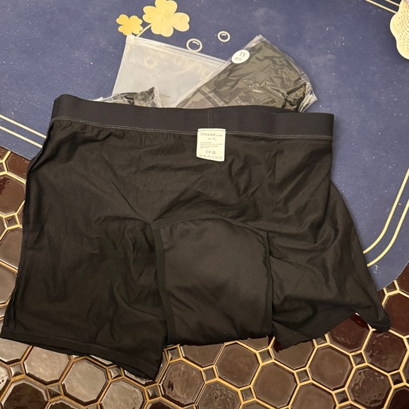 NWT- bundle-3 Shield ease washable Men's Black incontinence Boxer Briefs XL - Picture 4 of 5